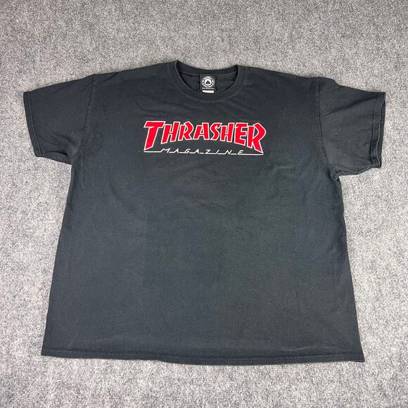 Thrasher Skateboard Magazine Live to Skate Black T-Shirt - XL - Picture 1 of 6
